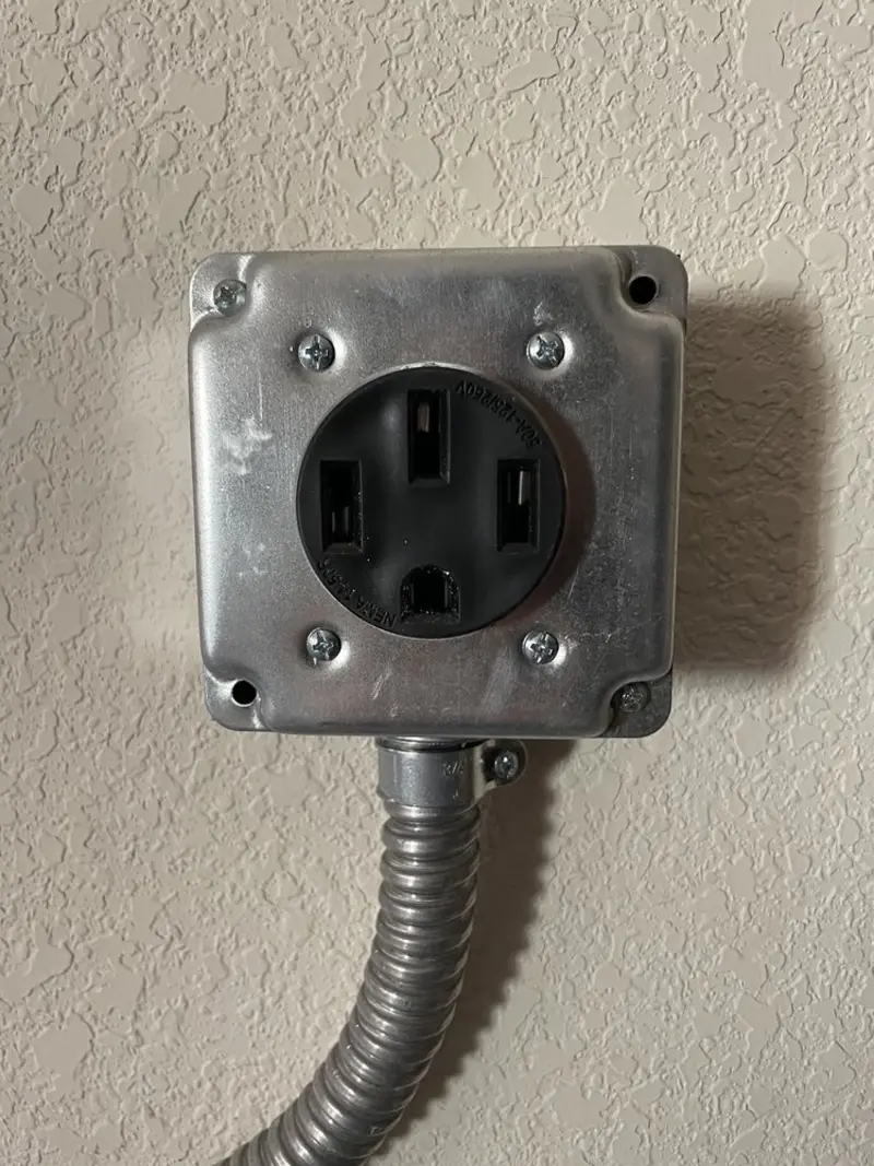 NEMA 14-50 outlet installed for Electrical Panel Upgrade in Bentonville